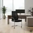 High Backrest Office Guest Chair with Sled Legs - 5
