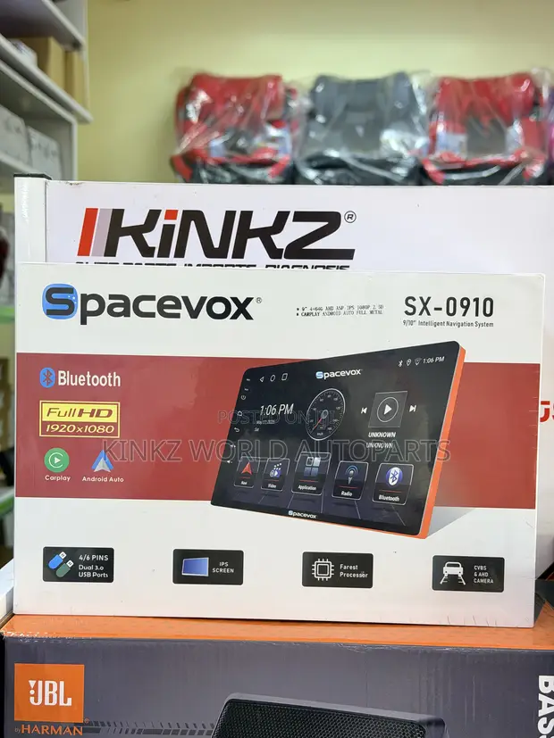 Spacevox RS-010 Android Car Player with CarPlay IPS Display - 1