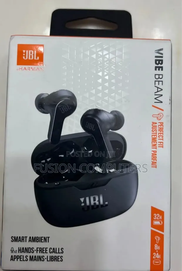 JBL Vibe Beam Wireless Earbuds - Black - 1