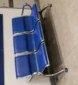 Modern 3-Seater Blue Reception Bench - 5