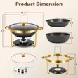 Old Dutch Black Granite Coated 6L Chafing Dish - 1