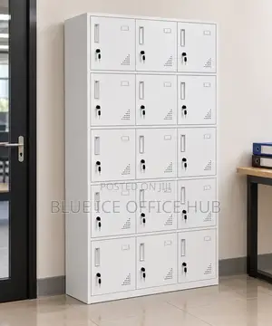 Boss Office Products 15-Door Steel Storage Locker - White