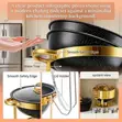 New Design Improved 6L Chafing Dish - Black/Gold - 5