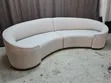 Modern Boucle Curved Sofa with Spring Cushions - 1