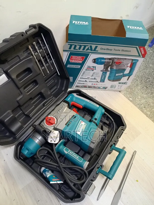 Total 1800W Heavy-Duty Corded Rotary Hammer - 1