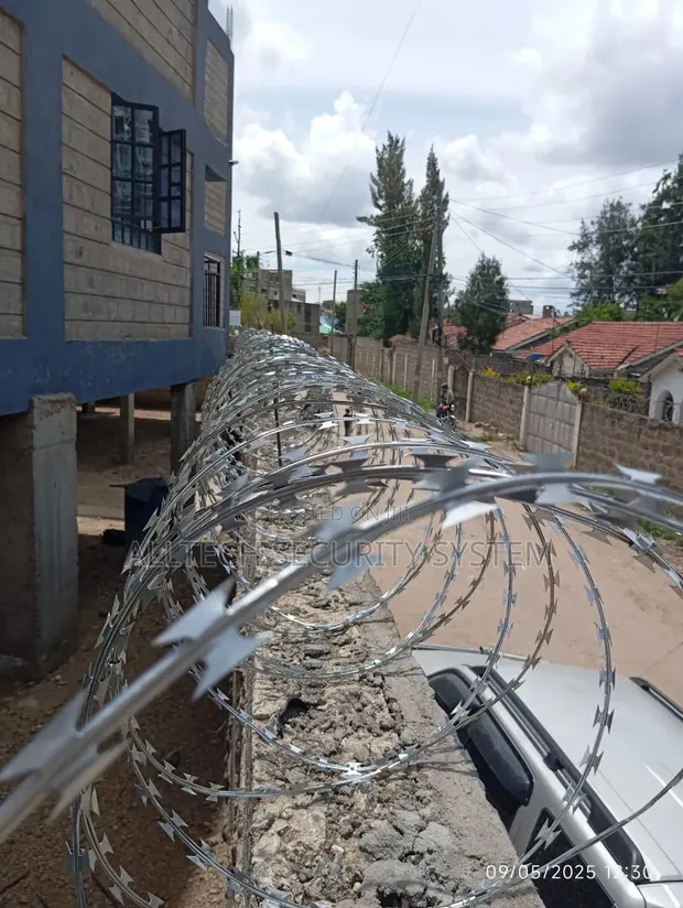 Galvanized Silver Razor Wire (10 Meters) - 1