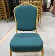 Royal Blue Banquet/Conference Stacking Chair - Gold Frame - 2