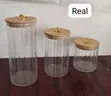 Glass Container with Bamboo Lid & Golden Pull Ring (520ml/750ml/1050ml) - 2