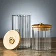 Glass Container with Bamboo Lid & Golden Pull Ring (520ml/750ml/1050ml) - 3