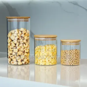 Glass Cereal Container with Bamboo Lid