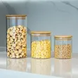 Glass Cereal Container with Bamboo Lid - 1