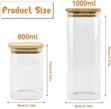 Glass Cereal Container with Bamboo Lid - 3