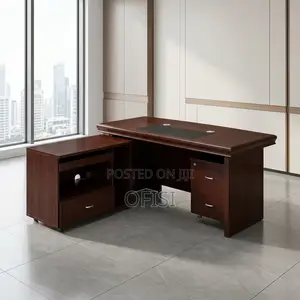 1.4m Mahogany Executive Office Desk