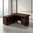 1.4m Mahogany Executive Office Desk - 1