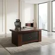 1.4m Mahogany Executive Office Desk - 3