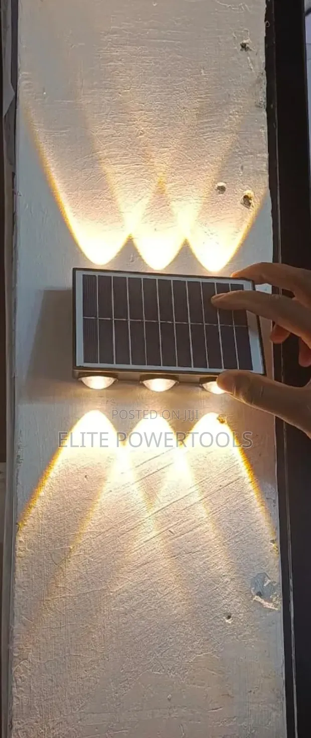 Up Down Solar Wall Light - 3 Eyes, Warm White - 1