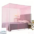 Pink 4 Stand Mosquito Net - 1