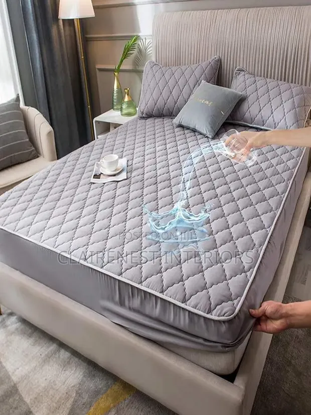 Grey Waterproof Mattress Protector - 1