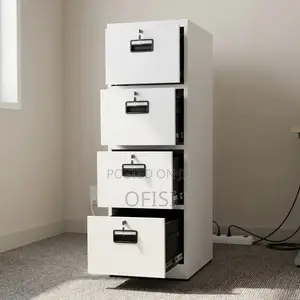 Metallic 4-Drawer Filing Cabinet - Brand New
