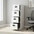 Metallic 4-Drawer Filing Cabinet - Brand New - 4