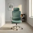 Fabric Orthopedic Office Chair - Green - 2