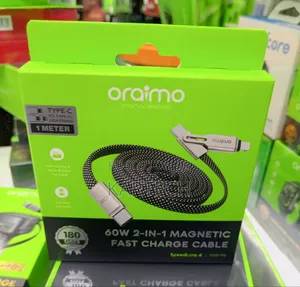 Oraimo SpeedLine 4 60W 2-in-1 Magnetic Fast Charge Cable
