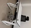 Modern Office Desk with White Gloss Top & Metal Frame - 4