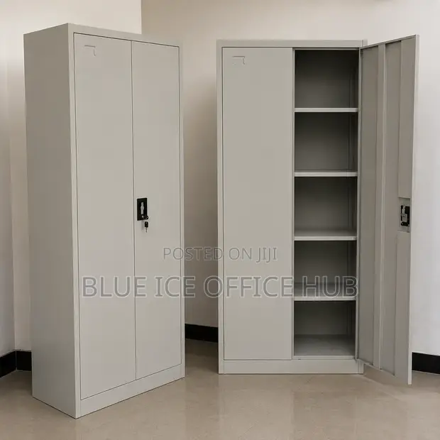 Metal Office Storage Cabinet - Lockable Steel Filing Cupboard - 1