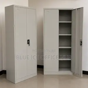 Metal Office Storage Cabinet - Lockable Steel Filing Cupboard