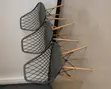 Modern Black Mesh Dining Chairs with Wooden Legs (Set of 4) - 5