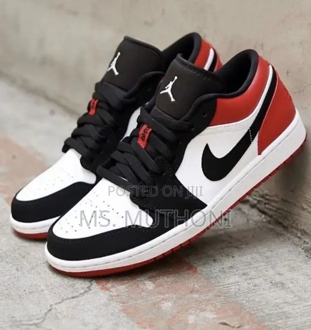 Air Jordan 1 Low Red/Black/White - 1