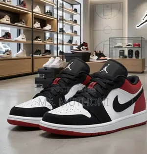 Air Jordan 1 Low Red Toe Sneakers