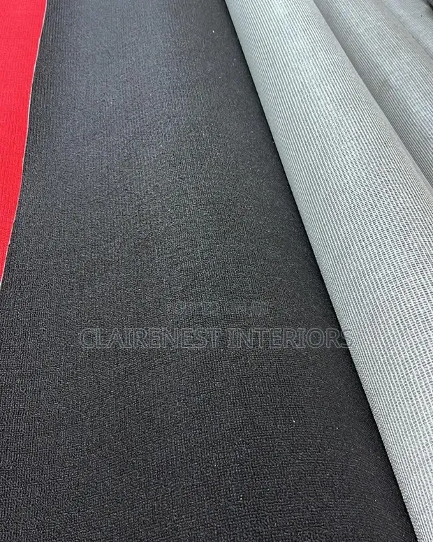 Grey and Maroon Delta Carpet - Wall to Wall Flooring - 1