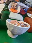 Elegant Large Rattan Chairs and U-Shaped Table Set - 2