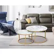 Luxury Marble Nesting Coffee Tables Set of 2 - 2