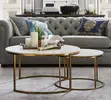 Luxury Marble Nesting Coffee Tables Set of 2 - 5