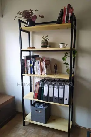 5 Tier Wooden Storage Rack - Organizer Hifadhi Nafasi