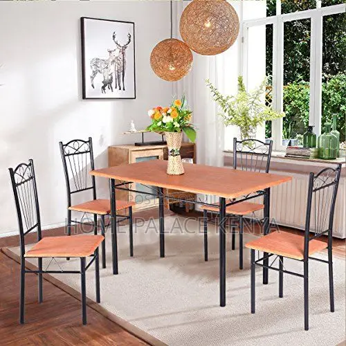 High Quality 4 Person Dining Set with Wooden Top - 1