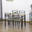 High Quality 4 Person Dining Set with Wooden Top - 5