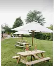 Comfortable Outdoor Conversation Set with Garden Umbrella - 3