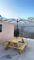 Comfortable Outdoor Conversation Set with Garden Umbrella - 4