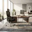 Executive Orthopedic Office Chair with Adjustable Armrests - 5