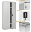 2-Door Full Metallic Office Storage Cabinet - White - 2