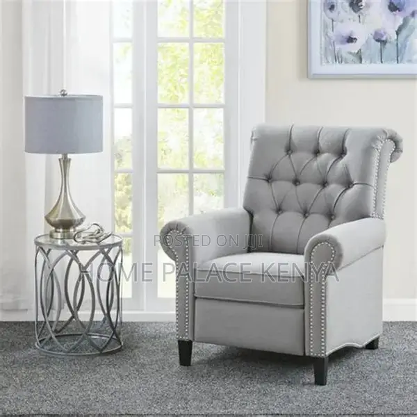 Premium Upholstered Accent Chair - Red Velvet - 1