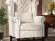 Premium Upholstered Accent Chair - Red Velvet - 2