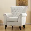 Premium Upholstered Accent Chair - Red Velvet - 3