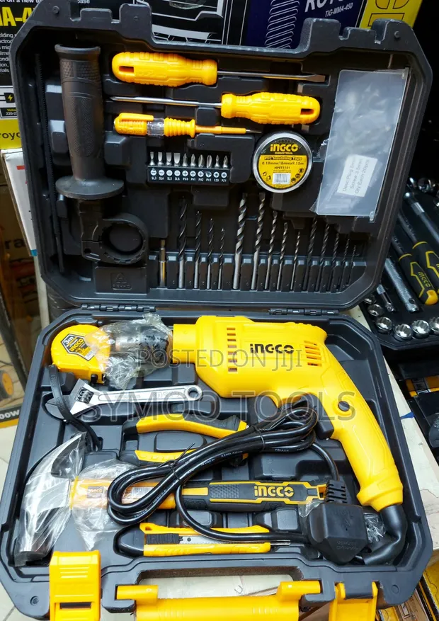 Ingco 68-Piece Electric Impact Drill Toolset - 1