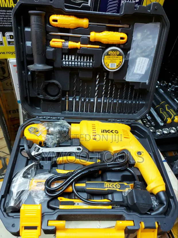 Brand New Ingco 68-Piece Corded Impact Drill Set - 1