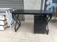 Brand New Metallic Flame Desk with 3 Drawer Pedestal - 1
