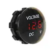 12V/24V Digital LED Voltmeter - Waterproof Round Panel - 2